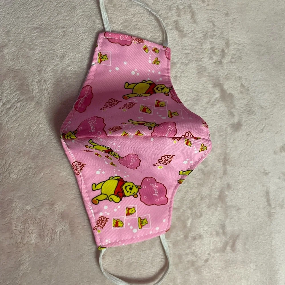 handmade pink winnie the pooh face mask